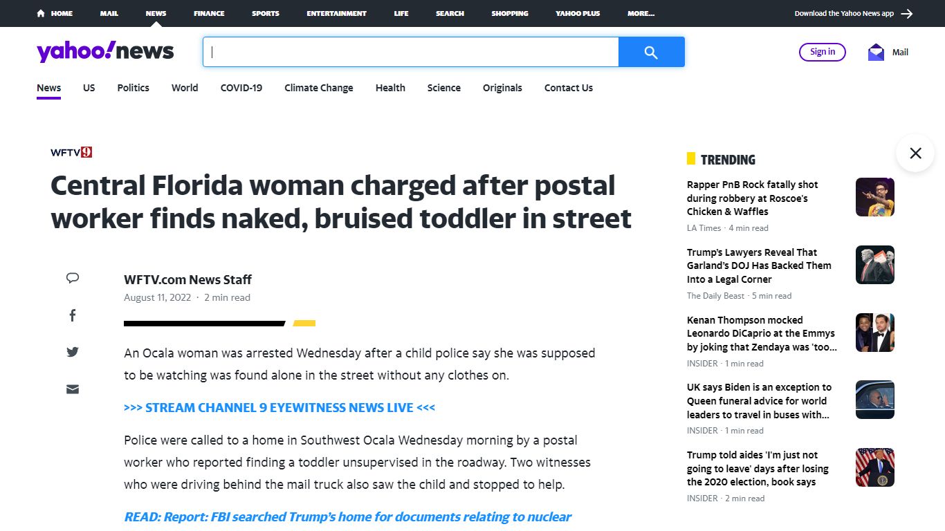 Central Florida woman charged after postal worker finds naked, bruised ...